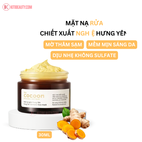 Mặt Nạ Nghệ Hưng Yên Cocoon Giúp Da Rạng Rỡ Mịn Màng 30ml
